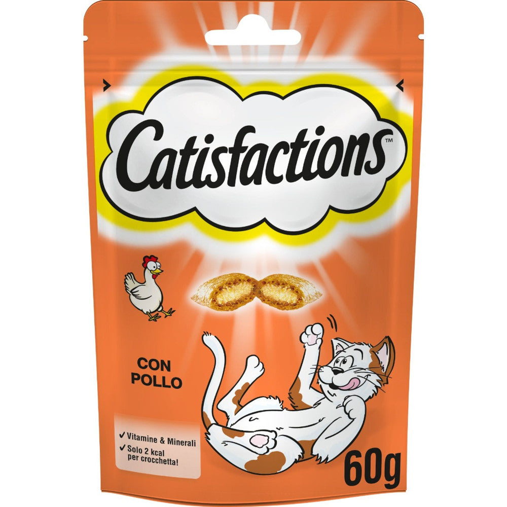 3x Catisfaction Pollo 60gr - Snack per Gatti – Amici e Natura iTALIA